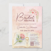 QR-Code für das neue Kapitel Rose & Ring-Brautpart Einladung (Vorderseite)