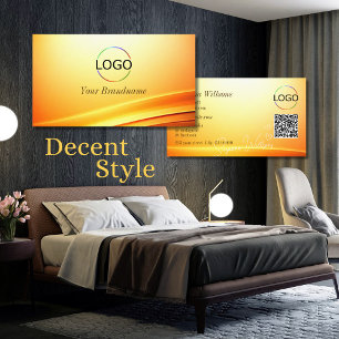 QR-Code für das Noble Shimmery Orange-Logo Visitenkarte