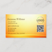 QR-Code für das Noble Shimmery Orange-Logo Visitenkarte (Rückseite)
