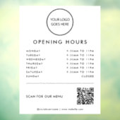 QR-Code für das Öffnen Minimalistischer Logos Fensteraufkleber (Blatt 3)