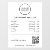 QR-Code für das Öffnen Minimalistischer Logos Fensteraufkleber (Blatt)