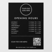 QR-Code für das Öffnen von Minimalistischen Schwar Fensteraufkleber (Blatt)
