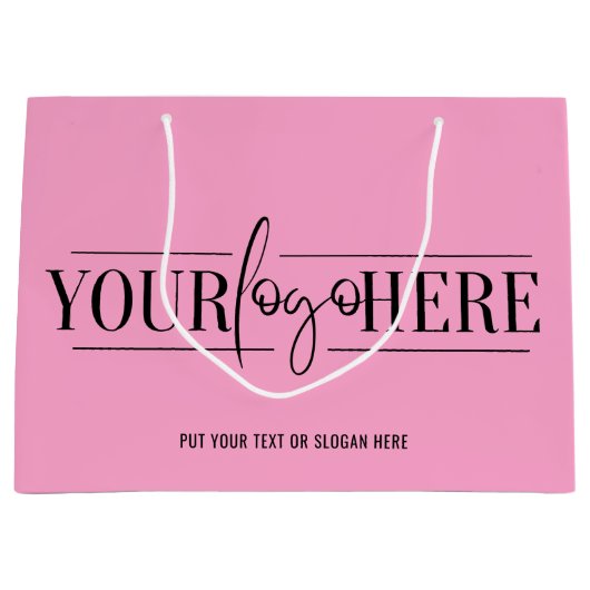 QR-Code für das QR-Logo für Unternehmen hinzufügen Große Geschenktüte (Vorderseite)