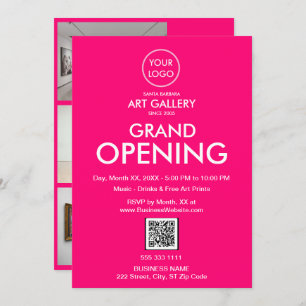 QR-Code für das QR-Logo von Grand Opening Modern M Einladung