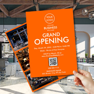 QR-Code für das QR-Logo von Grand Opening Modern O Einladung