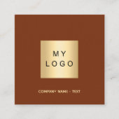 QR-Code für das rostbraune, gebrannte Orange-Logo Quadratische Visitenkarte (Vorderseite)