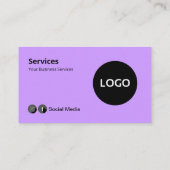 QR-Code für das Scannen von schwarzen Lilac-Firmen Visitenkarte (Rückseite)