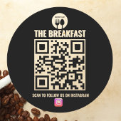 QR-Code für das Schwarzweiß-Zeitalter Runder Aufkleber