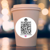 QR-Code für das Schwarzweiß-Zeitalter Runder Aufkleber