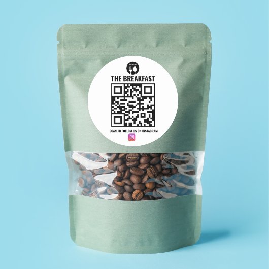 QR-Code für das Schwarzweiß-Zeitalter Runder Aufkleber