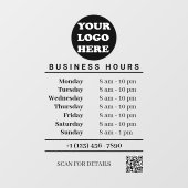 QR-Code für das weiße Unternehmen Fensteraufkleber (Blatt)