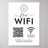 QR-Code für das WIFI-Netzwerkkennwort Poster (Vorne)
