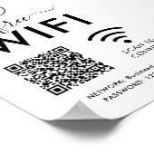 QR-Code für das WIFI-Netzwerkkennwort Poster (Ecke)