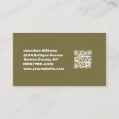 QR-Code für den beruflichen Baumstamm Visitenkarte (Rückseite)