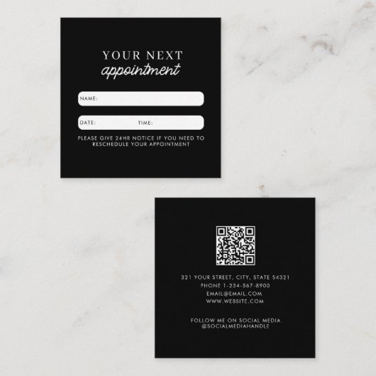 QR-Code für den Business Client Quadratische Visitenkarte (Vorne/Hinten)