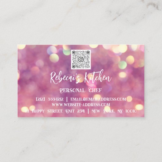 QR-Code für den Catering des Koch Visitenkarte (Rückseite)