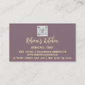 QR-Code für den Catering des Koch Visitenkarte (Rückseite)