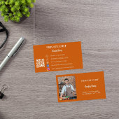 QR-Code für den Catering Orange-Foto des privaten  Visitenkarte
