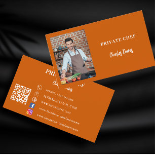QR-Code für den Catering Orange-Foto des privaten Visitenkarte