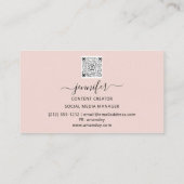 QR-Code für den Content-Creator für Social Media Visitenkarte (Rückseite)