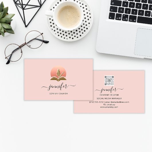 QR-Code für den Content-Creator für Social Media Visitenkarte