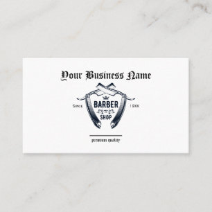 QR-Code für den einfachen Barbershop-Razard-Logo  Visitenkarte