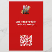 QR-Code für den einfachen Verkauf von Red Business Flyer (Hinten)