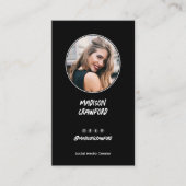 QR-Code für den Einfluss sozialer Medien Visitenkarte (Vorderseite)