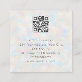 QR-Code für den holografischen Arch Celestial Cres Quadratische Visitenkarte (Rückseite)