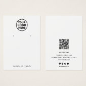 QR-Code für den Inhaber der Anzeige der weißen Ohr (Vorne & Hinten)