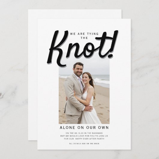 QR-Code für den Knoten Hochzeitsempfang Einladung (Vorne/Hinten)