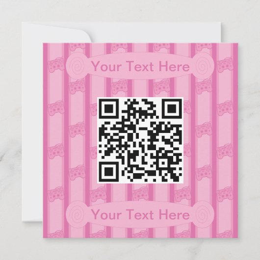 QR-Code für den lustigen und Extravaganten Videosp Einladung (Vorderseite)