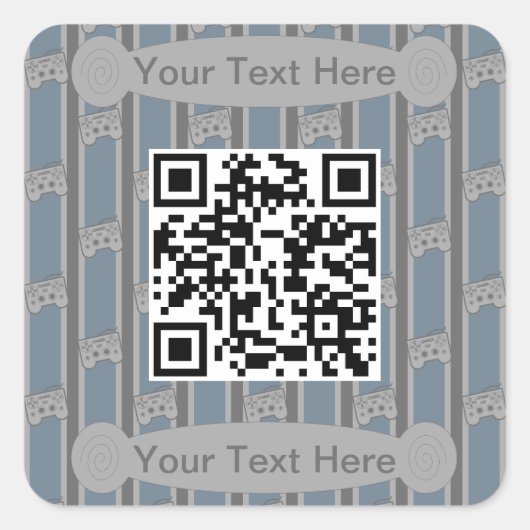 QR-Code für den lustigen und Extravaganten Videosp Quadratischer Aufkleber (Vorderseite)