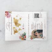 QR-Code für den Pass für grüne Hochzeit in Urlaubs Einladung (Innenseite)