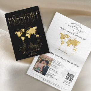QR-Code für den Pass für tropische Hochzeiten in U Einladung