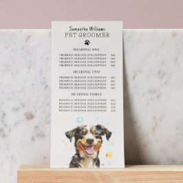 QR-Code für den Pet Grooming Service Price Werbekarte