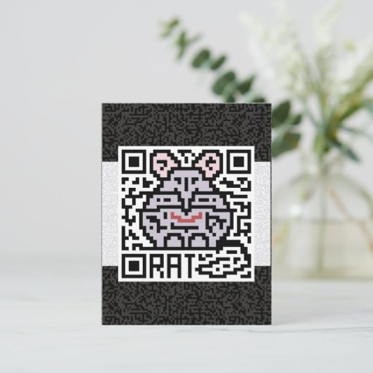 QR-Code für den Rat Postkarte (Stehend Vorderseite)