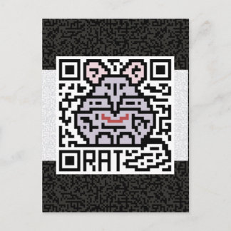 QR-Code für den Rat Postkarte