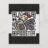 QR-Code für den Rooster Postkarte (Vorderseite)