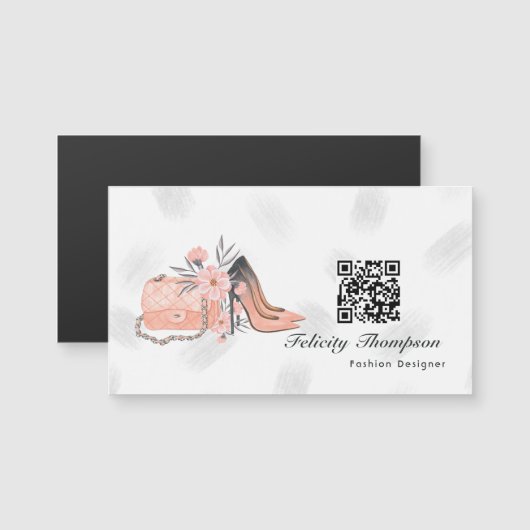 QR-Code für den rosa Mode-Designer Magnetkarte (Vorne/Hinten)