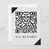 QR-Code für den Tiger Einladung (Vorne/Hinten)