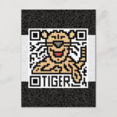 QR-Code für den Tiger Postkarte (Vorderseite)