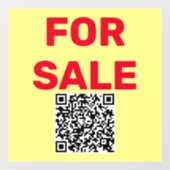 Qr-Code für den Verkauf Fensteraufkleber (Blatt)