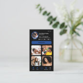 QR-Code für den Vlogger-Generator für YouTube Navy Visitenkarte (Stehend Vorderseite)