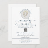 QR-Code für den Werbefilm Safe-Logo-Friseur Ankündigungspostkarte (Vorne/Hinten)