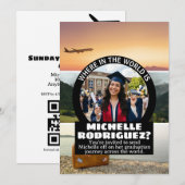QR-Code für die Abschiedsparty zur Hochschulabschl Einladung (Vorne/Hinten)