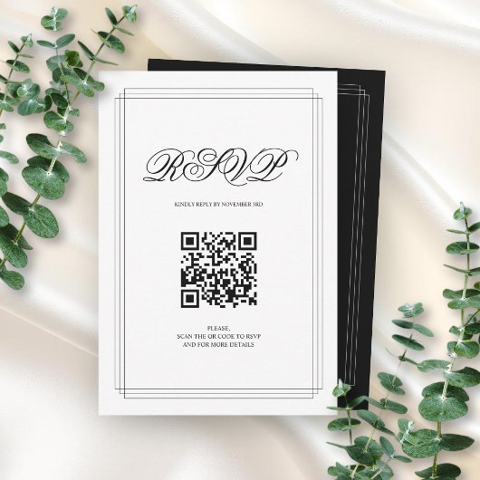 QR-Code für die alte Geldhochzeit RSVP Karte