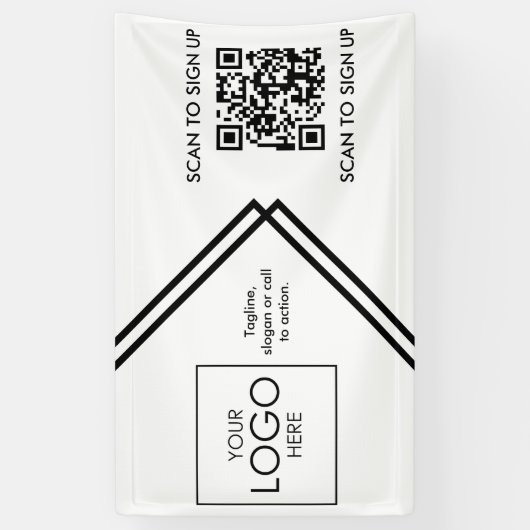 QR-Code für die Anzeige von Werbeplakaten für Mess Banner (Vertikal)