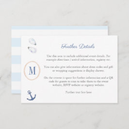 QR-Code für die Babydusche der Küste Begleitkarte