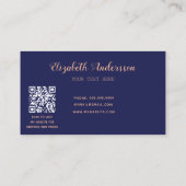 QR-Code für die blaue Rose Visitenkarte (Rückseite)